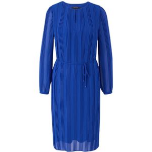 comma jurk met textuur blauw