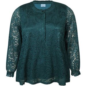 Zhenzi Zh-Tist 1110-Blouse L/S Teal green maat XS=40