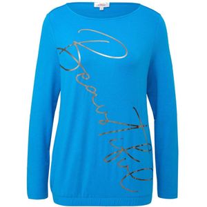 s.Oliver longsleeve met tekst blauw