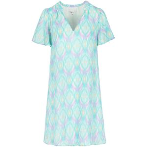 LOLALIZA jurk met all over print blauw/groen/roze