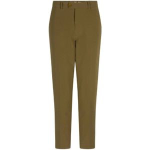 Esqualo slim fit chino donkergroen