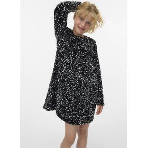 Vmbella - Korte Jurk - Lange Mouwen - O-hals - Pailletten Detail