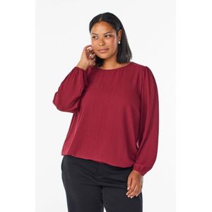 Zizzi blousetop donkerrood met lurex