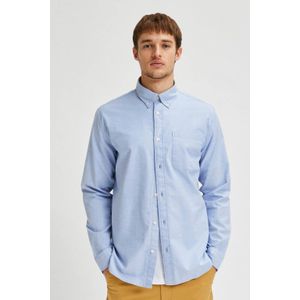 SELECTED HOMME regular fit overhemd SLHREGRICK-OX met biologisch katoen lichtblauw