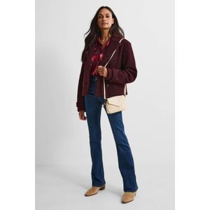 Anytime high waist flared jeans donkerblauw