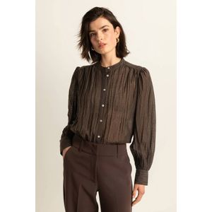 Expresso blouse donkerbruin
