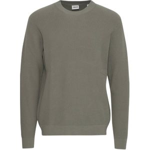 Solid gemêleerde sweater grijs