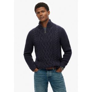 Superdry - Jacob Cable Knit - Gebreide Trui - Halve Ritssluiting