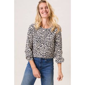 Miss Etam top met panterprint beige