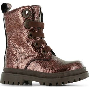 Shoesme leren veterboots koper