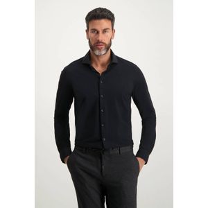 Blue Industry slim fit strijkvrij overhemd zwart