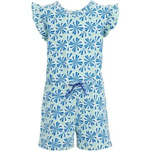 WE Fashion playsuit met all over print blauw