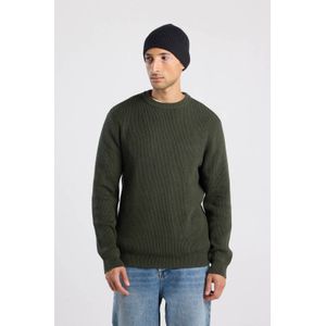 America Today trui rib gebreid groen