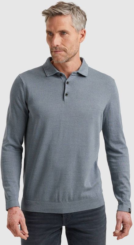 Vanguard - Trui - Blauw - Effen - Halslijn Polokraag