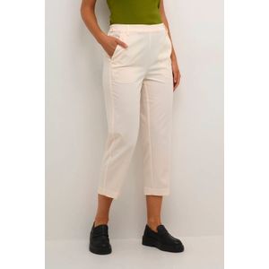 Kaffe cropped high waist regular fit pantalon Kasakura ecru