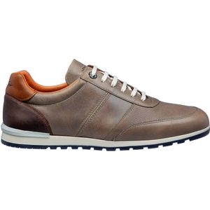 Van Lier Anzano leren sneakers taupe