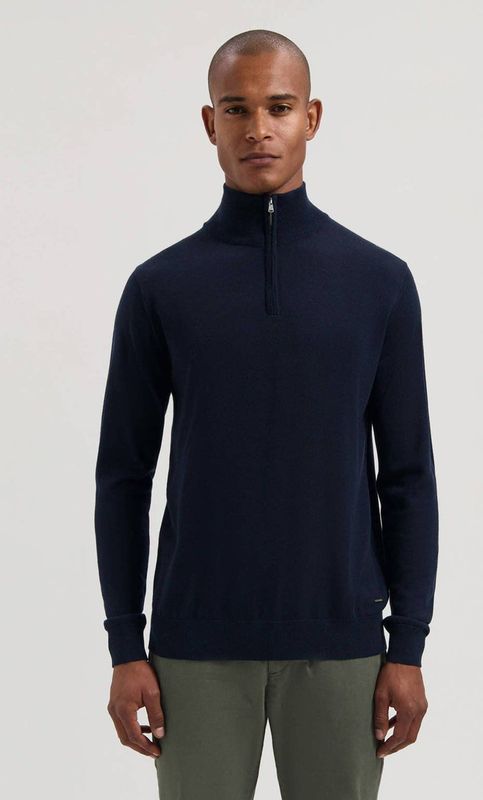 Dstrezzed - Gebreide Trui - Donkerblauw - 100% Wol