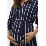 MAMALICIOUS zwangerschaps- en voedings blousejurk donkerblauw