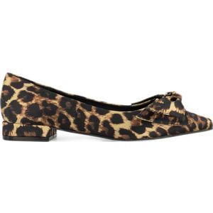 Graceland loafers met panterprint beige/zwart