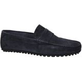 Nelson suède mocassins donkerblauw