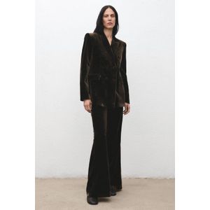 Mango fluwelen donkerbruin