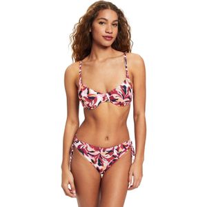 ESPRIT Women Beach niet-voorgevormde beugel bikinitop rood/roze/blauw