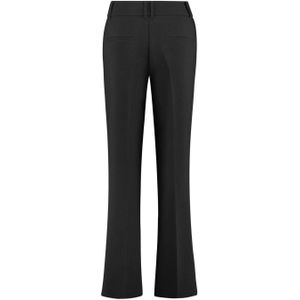 Expresso wide leg regular waist pantalon zwart gebreid