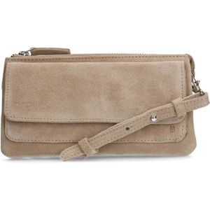 Manfield suede clutch beige