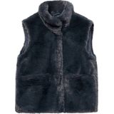 Mango Kids - Imitatiebont Gilet - Antraciet