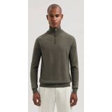 Dstrezzed gebreide trui met wol donkergroen