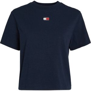 Tommy Jeans Curve T-shirt met printopdruk donkerblauw