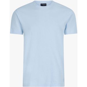 Cavallaro Napoli gebreid oversized T-shirt Coranio met ingebreid patroon light blue