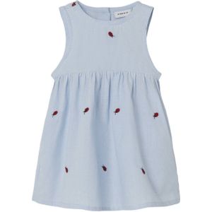 NAME IT BABY baby jurk NBFFERILLA met all over print blauw/rood