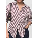 MANGO Blouse 'FONTANA'  ecru / bessen