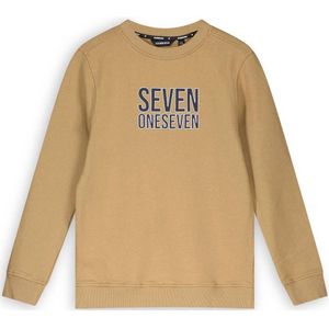 SEVENONESEVEN sweater met printopdruk zand