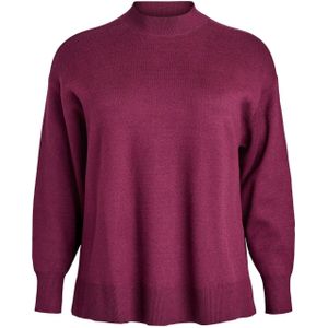 Zizzi gebreide trui donkerrood