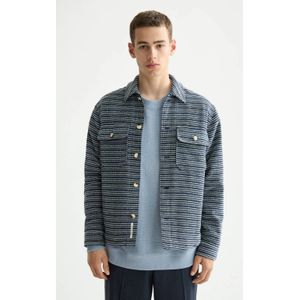 Scotch & Soda - Overshirt - Blauw - Gebreid