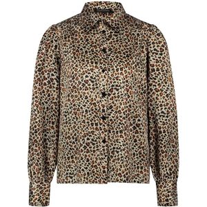 Tramontana blouse Blouse Small Leopard met panterprint bruin/zwart