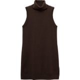 MANGO Gebreide jurk 'NEKKE'  chocoladebruin