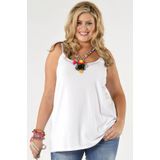 YOEK - Spaghetti Top - Wit - Effen - Normale Pasvorm