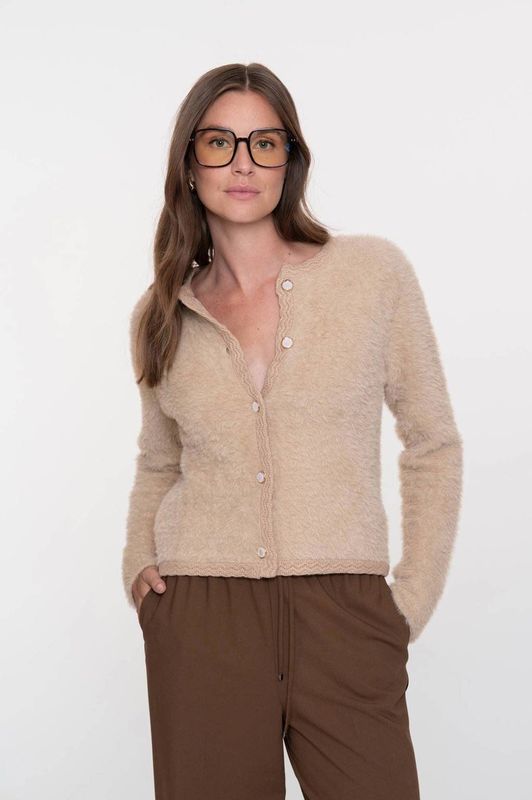 Geisha - Gebreid Vest - Beige