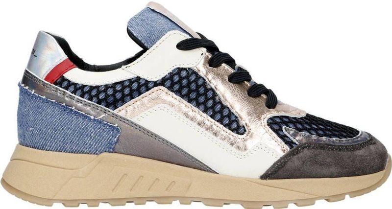 Piedi Nudi leren sneakers blauw multi