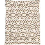 Meyco reversible boxkleed Ikat/Uni 80x100 cm Sand/Toffee