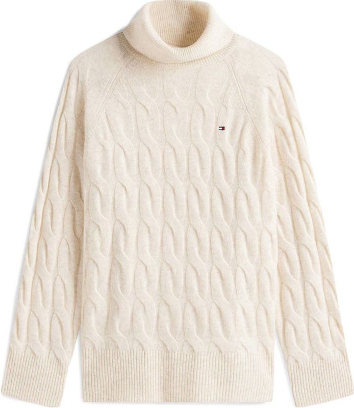 Tommy Hilfiger, Dames, Truien, Beige, Maat: 2XS Wol,