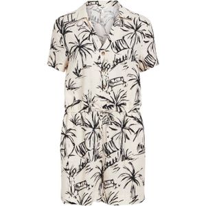 OBJECT playsuit OBJVIGGA met all over print crème/ zwart