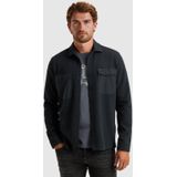 PME Legend overshirt met textuur donkerblauw