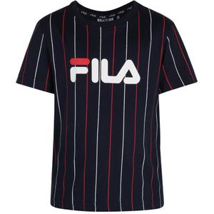 Fila gestreept T-shirt zwart/wit/rood