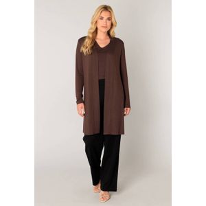 Base Level lang vest donkerbruin