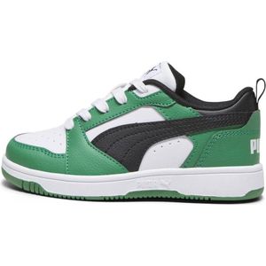 Puma Rebound V6 Lo sneakers wit/zwart/groen