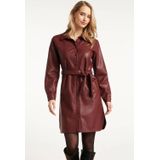 Smashed Lemon - Shirtjurk - Zwart - Uitlopende Pasvorm - Met Ceintuur